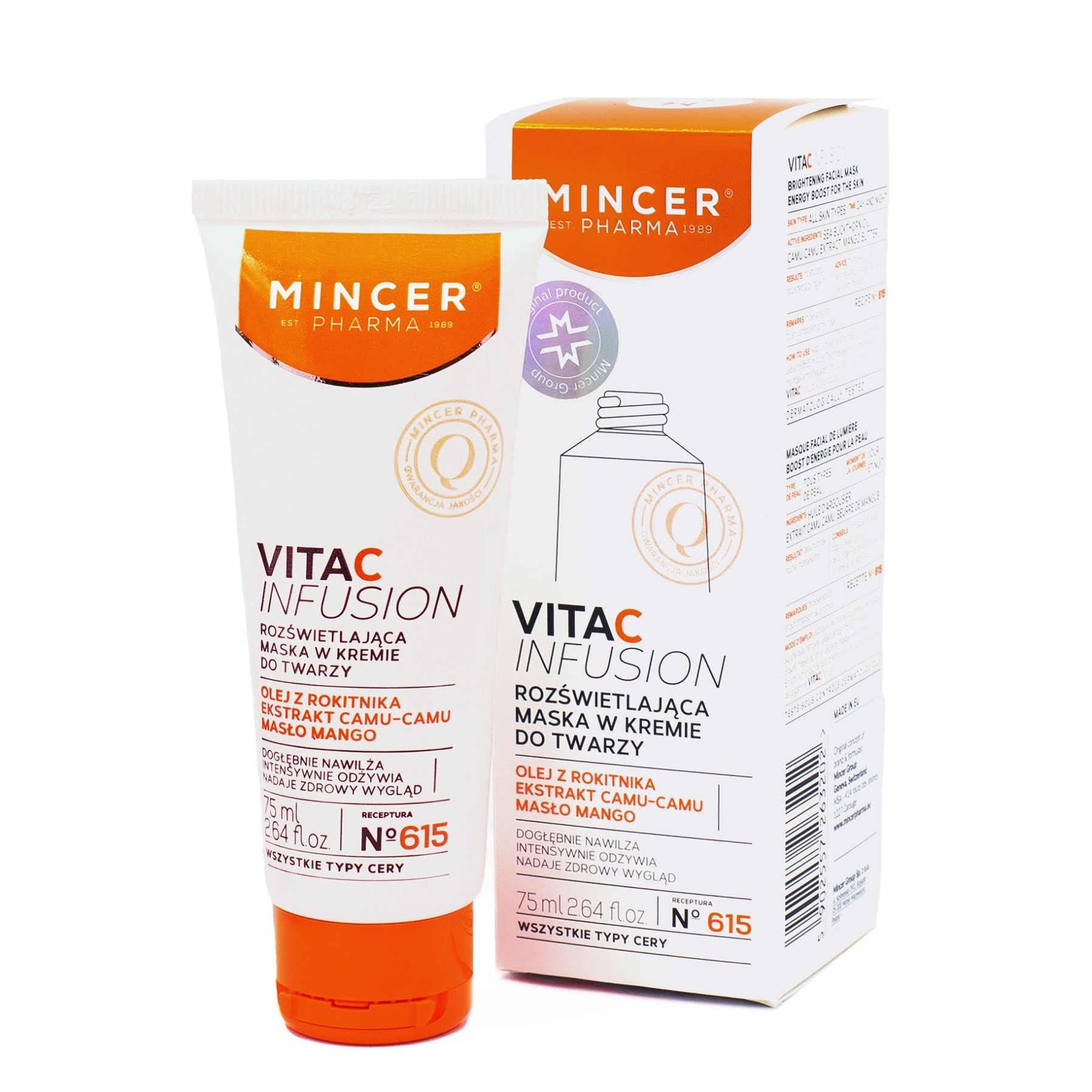 Купити Освежающая крем-маска для лица 75ml mincer pharma vita c 615